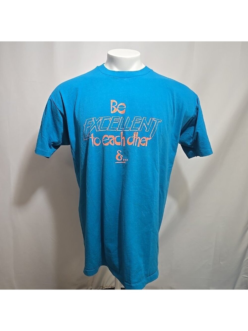 Vintage Program On Dudes Single Stitch Tee Adult Size XL Be Excellent Parody